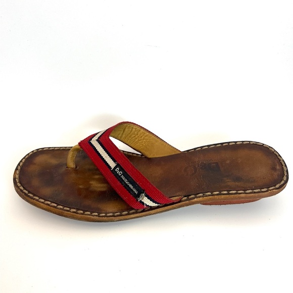 Dolce & Gabbana D&G Striped Thong Sandals 37 - Picture 3 of 13